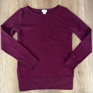 Club Monaco Cashmere Sweater - XS - Heathered Magenta Maroon